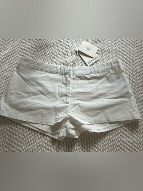 Peppermayo White Mini Shorts NWT Size M with Branded Tag